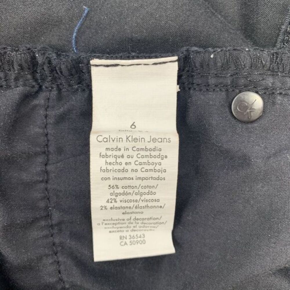 CALVIN KLEIN Faded Black Denim Stretch Skinny Women's Jeans Size 6‎ - Picture 5 of 9